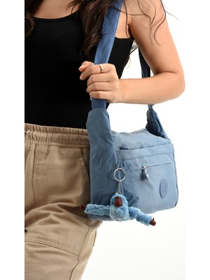 Çanta Trend Sanmorris Kadın Suya Dayanıklı Kumaş Çok Gözlü Çapraz Askılı Okul Seyahat ve Omuz Çantası