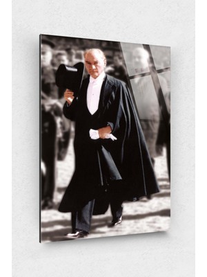 Marsilyan Atatürk Cam Tablo - Atatürk Mecliste Cam Tablo - Atatürk Tablo - Ataturk Tablo- Cam Duvar Dekor