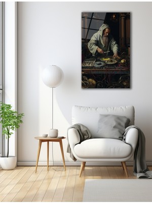 Marsilyan Eski Çağ Simyacı Cam Tablo