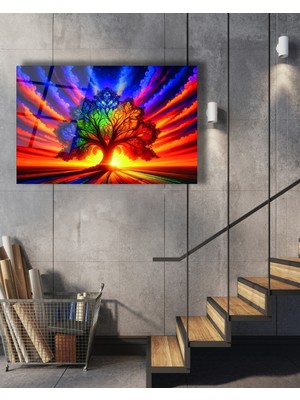 Marsilyan Hayat Ağacı Cam Tablo