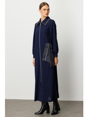 Micca Krep Doku Özel El İşi Desen İşleme Spor Zamansız Kap/Ferace-Laci