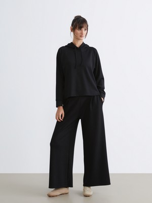 Soulife Beli Lastikli Geniş Paça Kadın Eşofman Altı