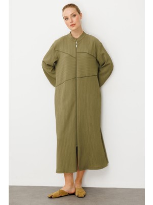 Micca Özel Dokuma Kumaş Spor Zamansız Kap- Ferace-Haki