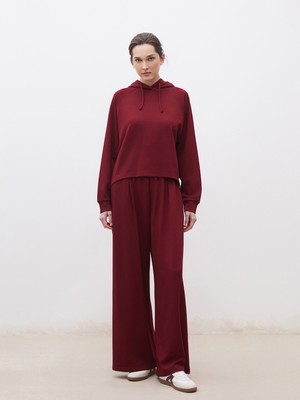 Soulife Beli Lastikli Geniş Paça Kadın Eşofman Altı