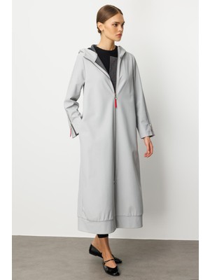 Micca İnce Hafif Özel Elastik Dış Beden ve Penye  İç Astarı Komple Garnileşmiş Renk Detaylı Spor Zamansız-Gri