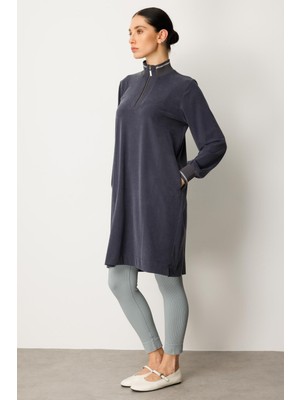 Micca Örme Softy Modal  Kol ve Yaka Ribanalı  Spor Araboy Kap Tunik-Laci