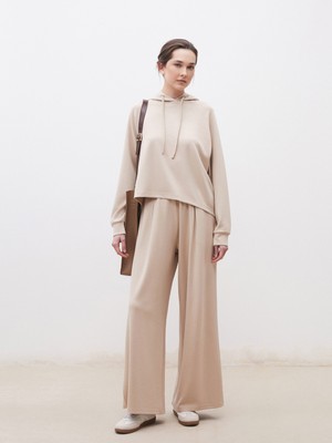 Soulife Beli Lastikli Geniş Paça Kadın Eşofman Altı