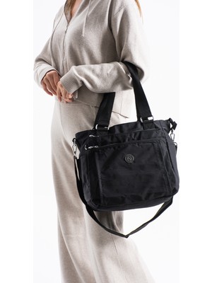 Çanta Trend Kadın Büyük Boy 4 Bölmeli Suya Dayanıklı Paraşüt Kumaş Çapraz ve Omuz Askılı Çanta