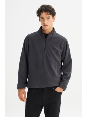 Lee Regular Fit Normal Kesim Fermuarlı Dik Yaka Polar