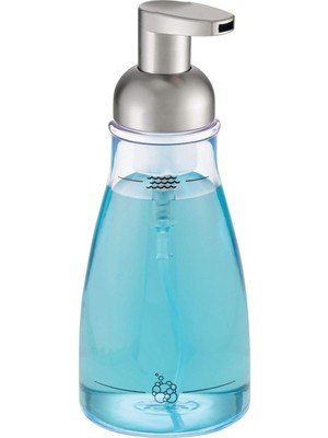 Köpüklü Sabunluk, Mutfak, Banyo, Lavabo, Makyaj Aynası Için 1 Adet, Şeffaf/fırçalanmış Nikel