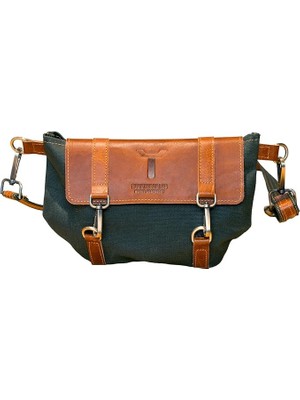 Motor Accessory Motosiklet Çantası, Motosiklet Gidon Çantası, Deri, Geçme Kilitli (Yeşil)