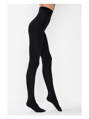 Penti Kadın Termal Külotlu Çorap – Polar Astarlı, Sıcak Tutan, Yumuşak Dokulu Siyah Desenli Tekli