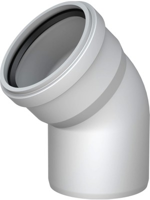 Pvc Atık Su Borusu 45 Derece 125 mm 10 Adet