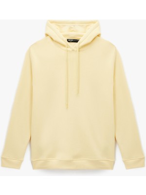 Koton Şardonlu Uzun Kollu Basic Kapşonlu Sweatshirt