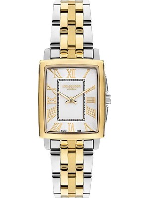 Lee Cooper LC07940.230 Kadın Kol Saati – Gold&silver – 22 mm – Beyaz Dikdörtgen Kadran