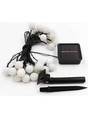 Defne Toprak Solar 5m 28 LED Top Gün Işığı Siyah Kablolu