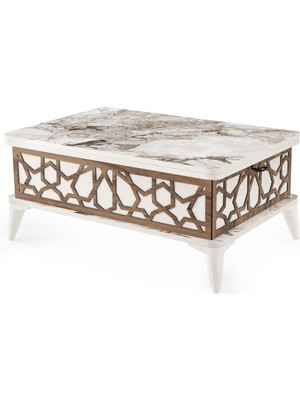 Mutlu Alışveriş Merkezi Akıllı Sehpa Sihirli Sehpa Fonksiyonel Orta Sehpa Açılabilir Sehpa MASA115 60X90