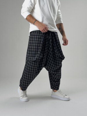 Cocopelli Erkek İnce Ekose Avangard Şalvar COC2572