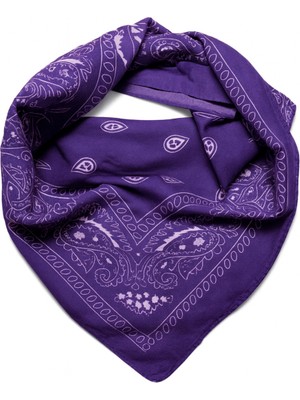 Avoria Mor Paisley Desenli Kare Fular