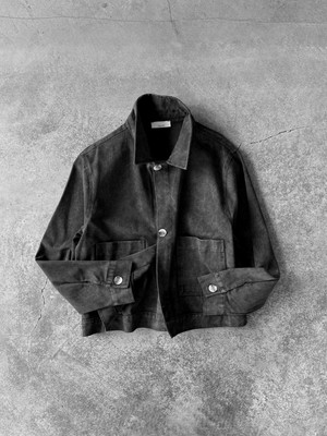 Abluka Online Erkek Boxy Fit Düğmeli Cepli Ceket Siyah