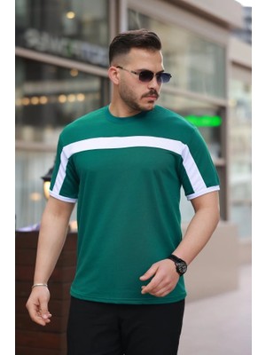 Çamaşır Kenti Erkek Şerit Detaylı Kısa Kollu Tshirt