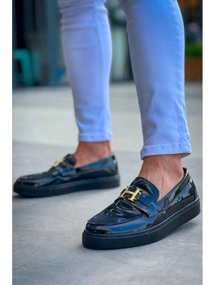 EM Trend KB-027  Kuback  Bağcıksız Kömür Rugan H Günlük Erkek Ayakkabı