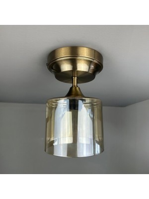 Bamyum Lille Cam Bal Rengi Kalın Piramit Avize Lamba Salon Mutfak Avizeleri Pastane Modelleri