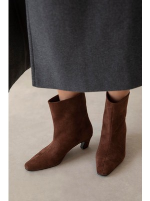 Straswans Viva Kadın Süet Bot Kahve