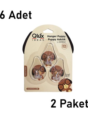 Nuit Concept 6 Adet Qlux Ideas Yapışkanlı Askılık Bpa Içermez Köpekli Askı L-00902 Banyo Mutfak Dolap Askısı