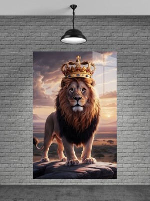 Marsilyan Aslan Cam Tablo Ev Dekorasyon,balkon Dekorasyonu,dekoratif,duvar Tablo,mutfak Tablo