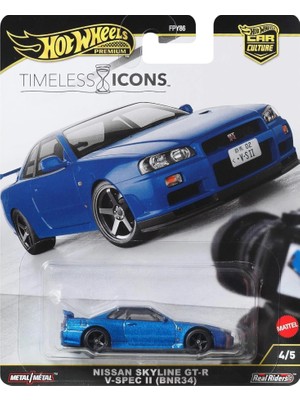 Hot Wheels Premium Car Culture Timeless Icons Nissan Skyline Gt-R V-Spec Iı (BNR34)