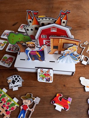 Empressco Beyaz Montessori Masal Kutum Oyunu, Çocuklar Için Eğlenceli ve Öğretici Set