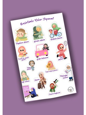 Sticker (Başörtümle Neler Yapabilirim?) 3'lü Set