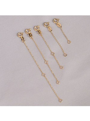 Yavuz Kuyumculuk 14 Ayar Altın Kolye ve Bileklik Uzatma Zinciri 7 cm