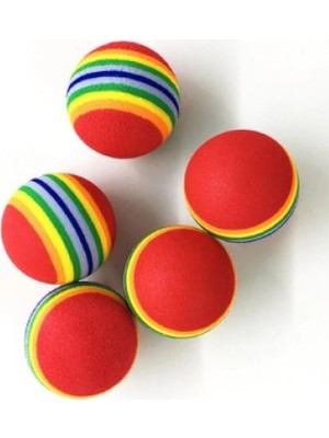 Wolkig 3 Adet Gökkuşağı Renklı Kedı Köpek Oyun Topu