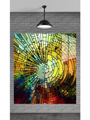 Marsilyan Muhteşem Renk Tuali Temperli Cam Üzerine Tablo Sevgilinize Yılbaşı Hediye