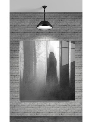 Marsilyan Ormanda Hayalet Temperli Cam Üzerine Tablo Sevgilinize Yılbaşı Hediye