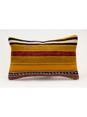 Kilim Wholesale El Yapımı Kilimden Yapılmış Vintage Kırlent Kılıfı, Yün, 30X50 cm