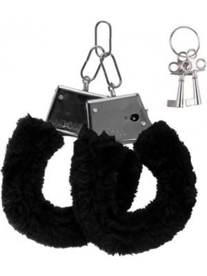 Süper Samur Siyah Aşk Kelepçesi Tüylü