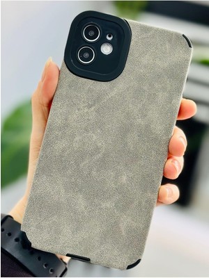 Storemax Go Aksesuar 11 ile Uyumlu Alcantara Tasarımlı Esnek Silikon Kılıf