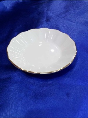 Storemax 6'lı Yaldızlı Porselen Çay Tabağı Porlandyaldızlıcaytabak