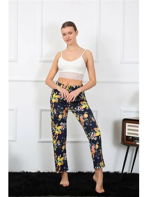 Marsilyan Kadın Pamuklu Alt Pijama Lacivert