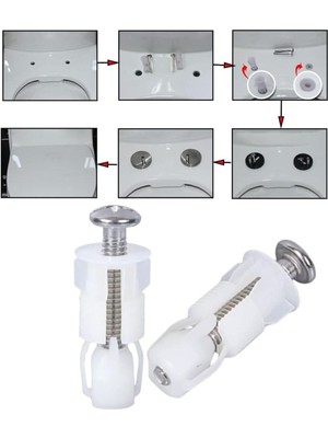 Storemax I T R A S E Rel Uyumlu Yavaş Kapanan Klozet Kapak Montaj Takozu Klozet Kapak Montaj Dübeli 2'li