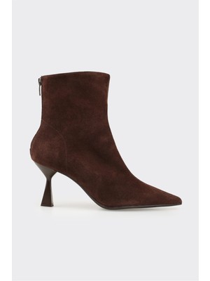 Elle Kahve Deri Kadın Klasik Bot