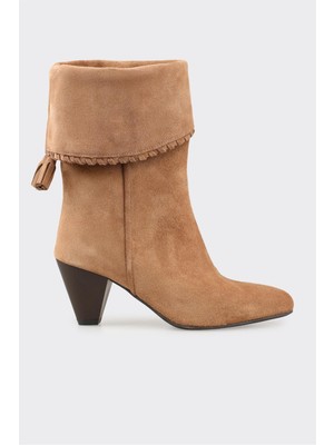 Elle Taba Deri Kadın Klasik Bot