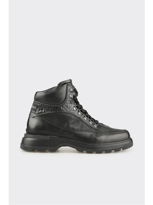 Elle Siyah Deri Erkek Spor Bot