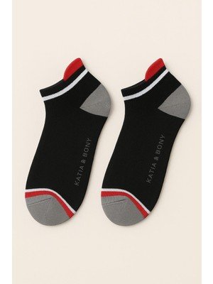 Erkek Havlu Taban Step Çorap Siyah