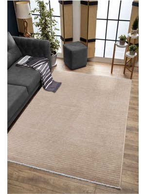 Valery Home Rixos Vl Yıkanabilir Kaydırmaz, Pamuk Dokuma, Premium Kalite Salon&mutfak&yemek Odası Kilimi Kemik