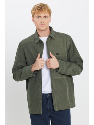 Lee %100 Pamuk Relaxed Fit Cepli Gömlek Yaka Ceket