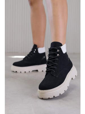 GZ504  Model 3  cm Tabanlı Yeni Sezon Kısa Bot Sıyah